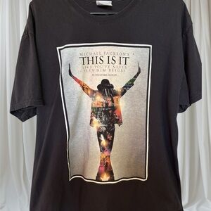 MICHAEL JACKSON Documentary T-Shirt Size XL Vintage Style Hard to find!